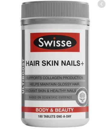 Viên uống hỗ trợ tóc da và móng Swisse Ultiboost Hair Skin Nails+ 180 Tables Exclusive size - Săn Hàng Úc-Sydney Viên uống hỗ trợ tóc da và móng Swisse Ultiboost Hair Skin Nails+ 180 Tables Exclusive size - Săn Hàng Úc-Sydney