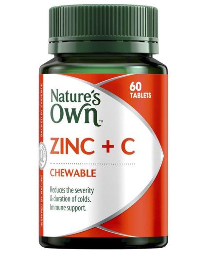 Viên uống bổ sung kẽm tăng hệ miễn dịch Nature's Own Zinc + C 60 Lozenges -  Săn Hàng Úc-Sydney