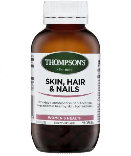 Viên uống hỗ trợ sức khỏe da, tóc và móng Thompson's Skin, Hair & Nails 90  Capsules - Săn Hàng Úc-Sydney
