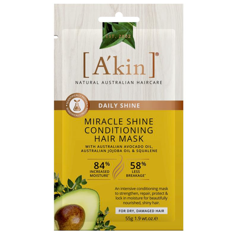 Mặt nạ dưỡng tóc Akin Miracle Shine Conditioning Hair Mask 55g - Săn Hàng Úc-Sydney Mặt nạ dưỡng tóc Akin Miracle Shine Conditioning Hair Mask 55g - Săn Hàng Úc-Sydney