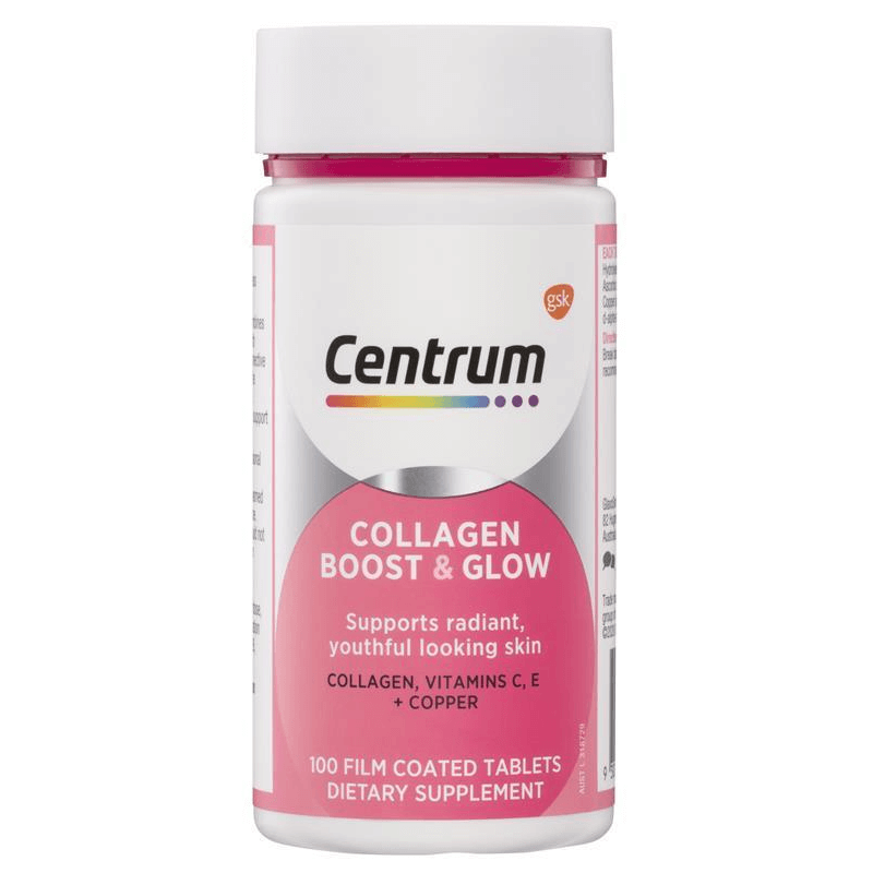 Viên uống bổ sung Collagen Centrum Collagen Boost _ Glow 100 Tablets - Săn  Hàng Úc-Sydney