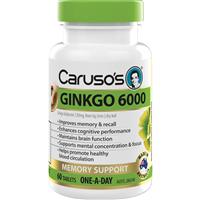 Carusos One a Day Ginkgo 6000 60 Tablets