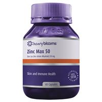Henry Blooms Zinc Max 50mg (elemnental) 60 Capsules