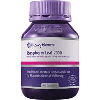 Henry Blooms Raspberry Leaf 2000mg 60 Vege Capsules